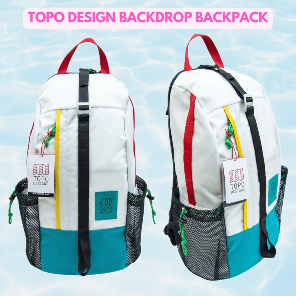 Topo Design Backdrop Bag - White Backpack